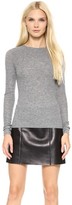 Thumbnail for your product : Alexander Wang T by Ribbed Long Sleeve Fitted Pullover