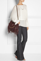 Thumbnail for your product : Valentino Rockee Hobo fringed textured-leather shoulder bag
