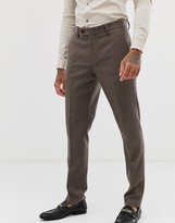 Thumbnail for your product : ASOS DESIGN DESIGN wedding skinny suit pants in soft brown twill