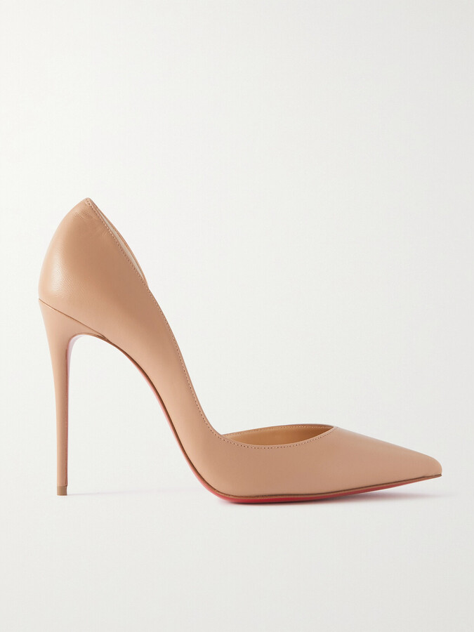 Christian Louboutin Iriza 100 Leather Pumps - Neutrals