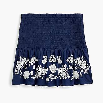 Point Sur embroidered stretch skirt