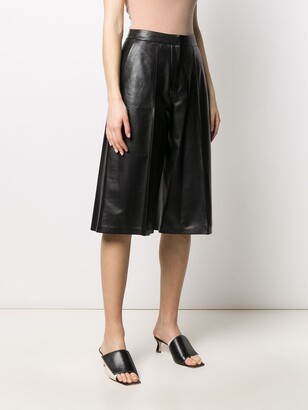 Desa 1972 Leather Cropped Palazzo Trousers