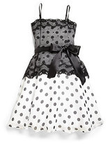 Thumbnail for your product : Un Deux Trois Girl's Polka Dot Lace Party Dress