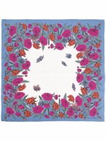 Thumbnail for your product : Valentino Floral Print Silk Scarf