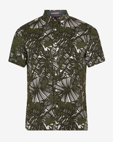 Thumbnail for your product : Ted Baker HERO Short sleeved palm print Lyocell shirt