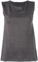 Thumbnail for your product : Eleventy sleeveless knitted blouse - women - Silk/Merino - XS