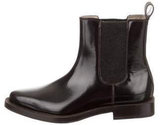 Brunello Cucinelli Round-Toe Monili-Accented Ankle Boots Black Round-Toe Monili-Accented Ankle Boots