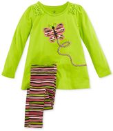 Thumbnail for your product : Kids Headquarters Little Girls' Butterfly Tunic & Striped Leggings Set
