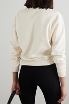 Thumbnail for your product : Ninety Percent + Net Sustain Embroidered Organic Cotton-jersey Sweatshirt - Ecru