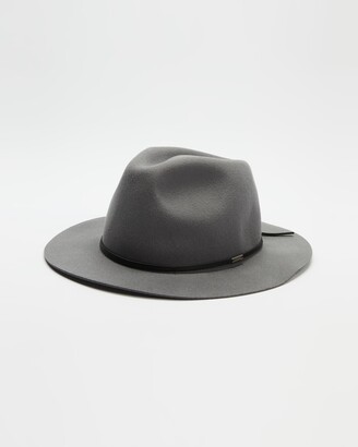 Brixton Grey Hats - Wesley Packable Fedora - Size S at The Iconic