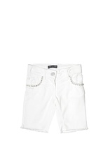 Thumbnail for your product : Miss Blumarine Light Weight Denim Canvas Bermuda Shorts