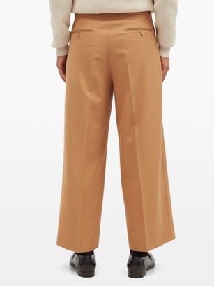 Gucci Pleated Crepe Straight-leg Trousers - Beige