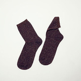 Thumbnail for your product : Topshop Bronze Fine Glitter Ankle Socks