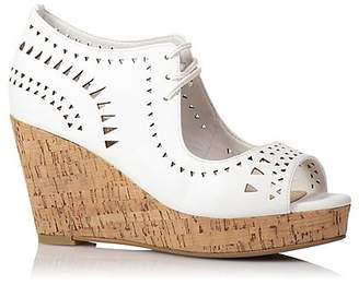 George Wedge Heeled Sandals with Cut Out Pattern