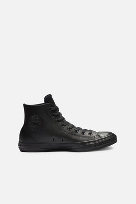 black leather converse 5.5