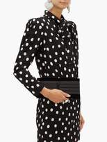 Thumbnail for your product : Saint Laurent Pleated-satin Velvet Clutch Bag - Womens - Black