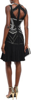Thumbnail for your product : Herve Leger Alexia Cutout Embellished Bandage And Ribbed-knit Mini Dress