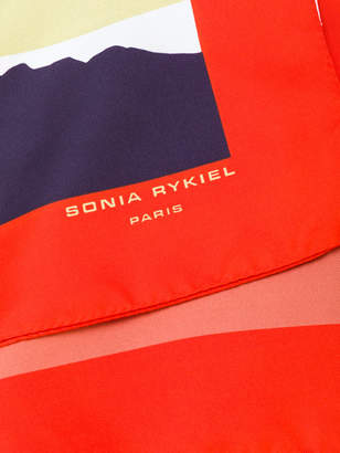 Sonia Rykiel abstract logo print scarf