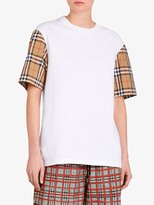 Thumbnail for your product : Burberry oversized check-sleeve T-shirt