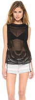 Thumbnail for your product : Twelfth St. By Cynthia Vincent Sleeveless Sheer Panel Top