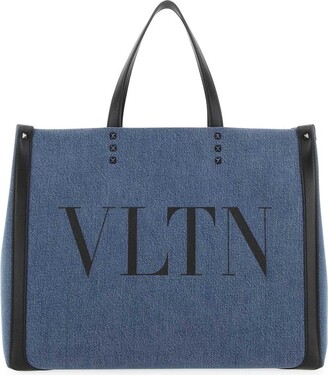 Valentino - Valentino Garavani Appliquéd Leather, Suede and Canvas Backpack  - Men - Blue Valentino Garavani