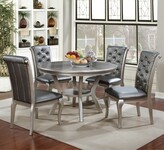 Thumbnail for your product : Furniture of America Tily Glam Gold Solid Wood Tufted 5-Piece Dining Set
