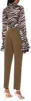Thumbnail for your product : Dries Van Noten Cotton and linen slim pants