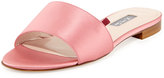 Thumbnail for your product : Sarah Jessica Parker Costa Brava Flat Satin Slide Sandal, Blush