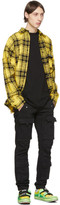 Thumbnail for your product : Palm Angels Yellow and Black Check Firestarter Overshirt