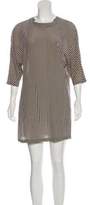 Thumbnail for your product : Dries Van Noten Polka-Dot Silk Shift Dress Beige Polka-Dot Silk Shift Dress