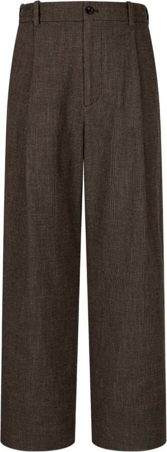 TOMBOY Houndstooth Pattern Pleated Trousers