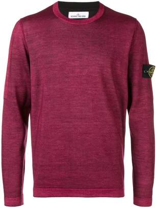 Stone Island logo patched sleeve jumper