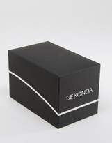 Thumbnail for your product : Sekonda Silver Bracelet Watch With Black Dial Exclusive To ASOS
