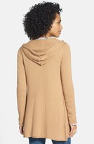 Thumbnail for your product : Caslon Hooded Open Front Cardigan (Regular & Petite)