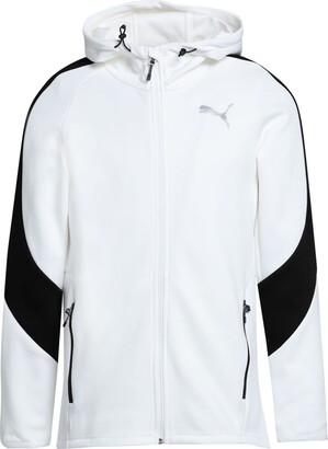 Puma Evostripe Full-zip Hoodie Sweatshirt White - ShopStyle