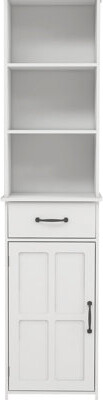 1 Door Drawer Floor Standing Cabinet In White, Material, Serves Storage Purposes Various Home Rooms Cabinet, And Drawer, Exquisite Workmanship, Meets