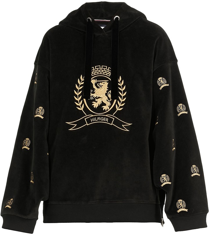 tommy hilfiger velvet sweatshirt