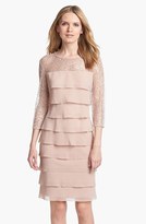 Thumbnail for your product : Alex Evenings Embellished Yoke Tiered Dress (Petite)