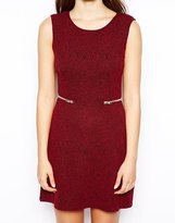 Thumbnail for your product : AX Paris Textured Shift Dress with Zips