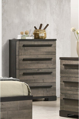 Red Barrel Studio 1Pc Contemporary 4-Drawer Chest Wooden Bedroom Furniture