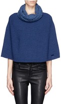 Thumbnail for your product : Nobrand Eyelet knit roll neck poncho