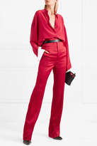 Thumbnail for your product : Haider Ackermann Oversized Silk Crepe De Chine Shirt - Claret