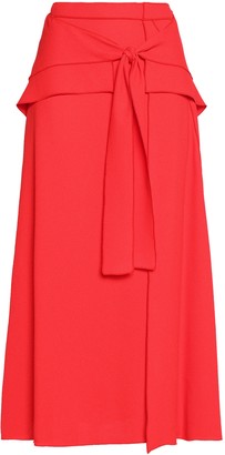 Proenza Schouler Tie-front Crepe Midi Skirt