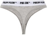 Thumbnail for your product : Philipp Plein Logo Embroidered Thong