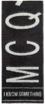 Thumbnail for your product : McQ Black Brushed Logo Scarf