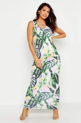 boohoo Maternity Print Maxi Dress