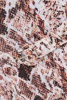 Thumbnail for your product : Nicholas Belted Snake-print Swimsuit