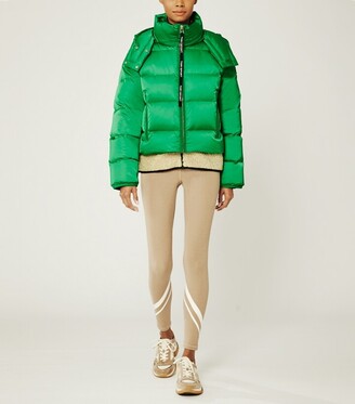 Tory Burch Cropped Performance Satin Down Jacket - ShopStyle