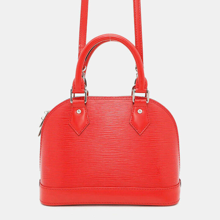 Louis Vuitton Alma BB Coquelicot Epi Leather Satchel Bag
