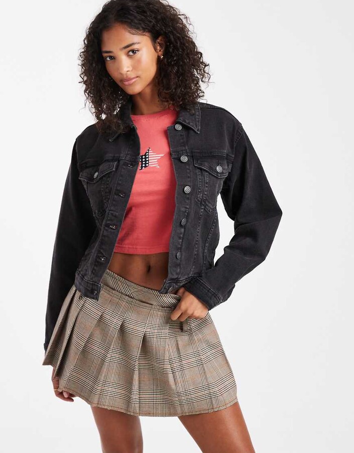 Denim Jacket Red Denim Skirt Asos ASOS Women's Denim Jackets
